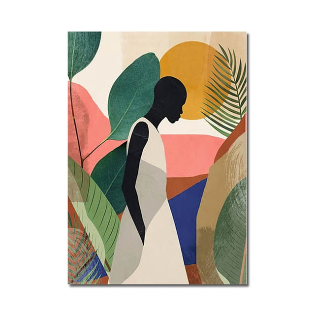 Arthia Designs - Abstract Floral African Woman Canvas Art - Review