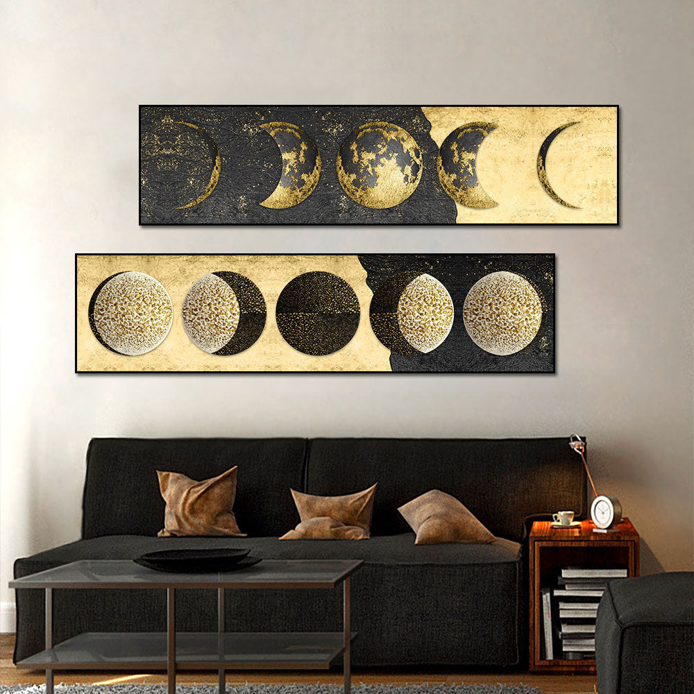 Arthia Designs - Golden Moon Phase Canvas Art - Review