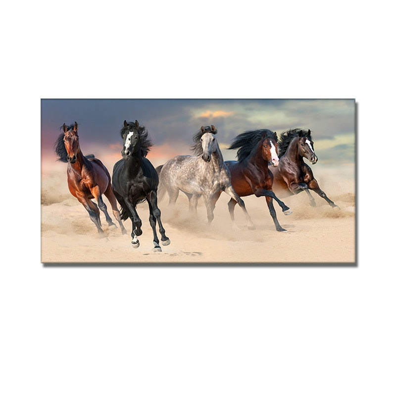 Arthia Designs - Seven Running White Horse Canvas Art - Review