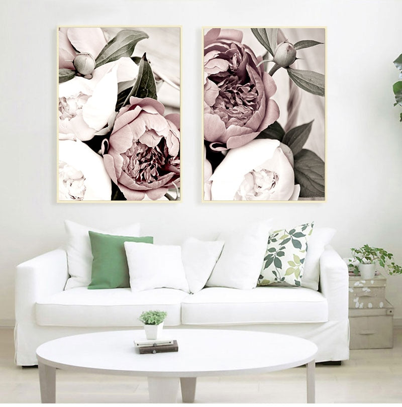 Arthia Designs - Nordic Pink White Flower Canvas Art - Review