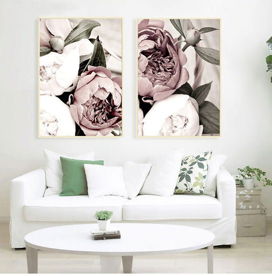 Arthia Designs - Nordic Pink White Flower Canvas Art - Review