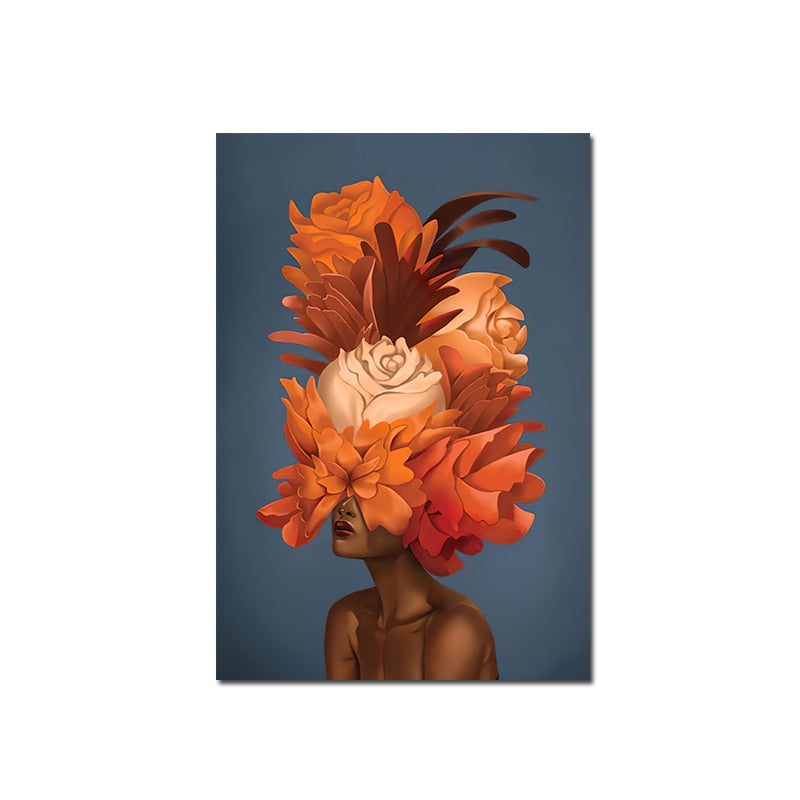 Arthia Designs - Modern Flower On Girl Head Canvas Art - Review