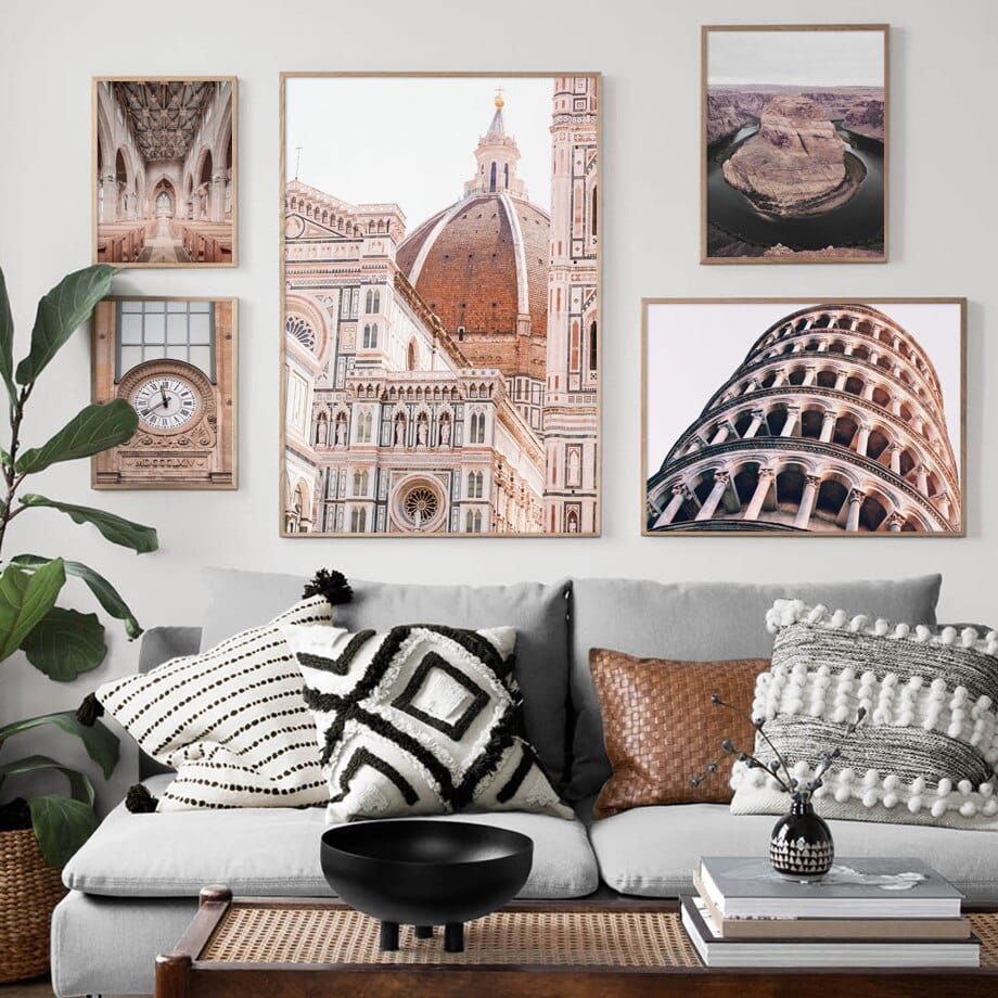 Arthia Designs - Italy Historical Landmarks Gallery Wall Canvas Art - Review