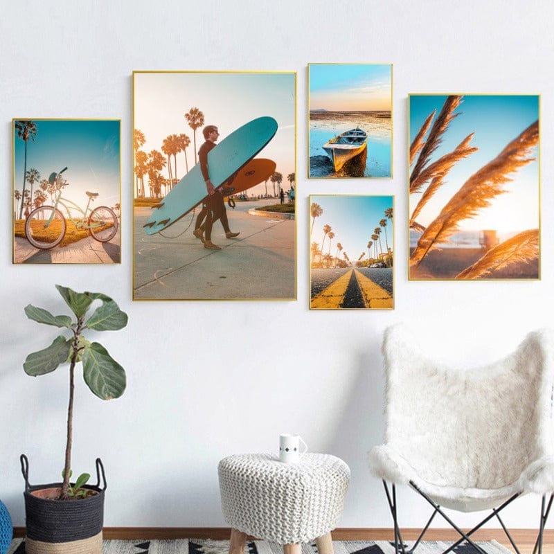 Arthia Designs - Summer Surfing Time Gallery Wall Canvas Art - Review