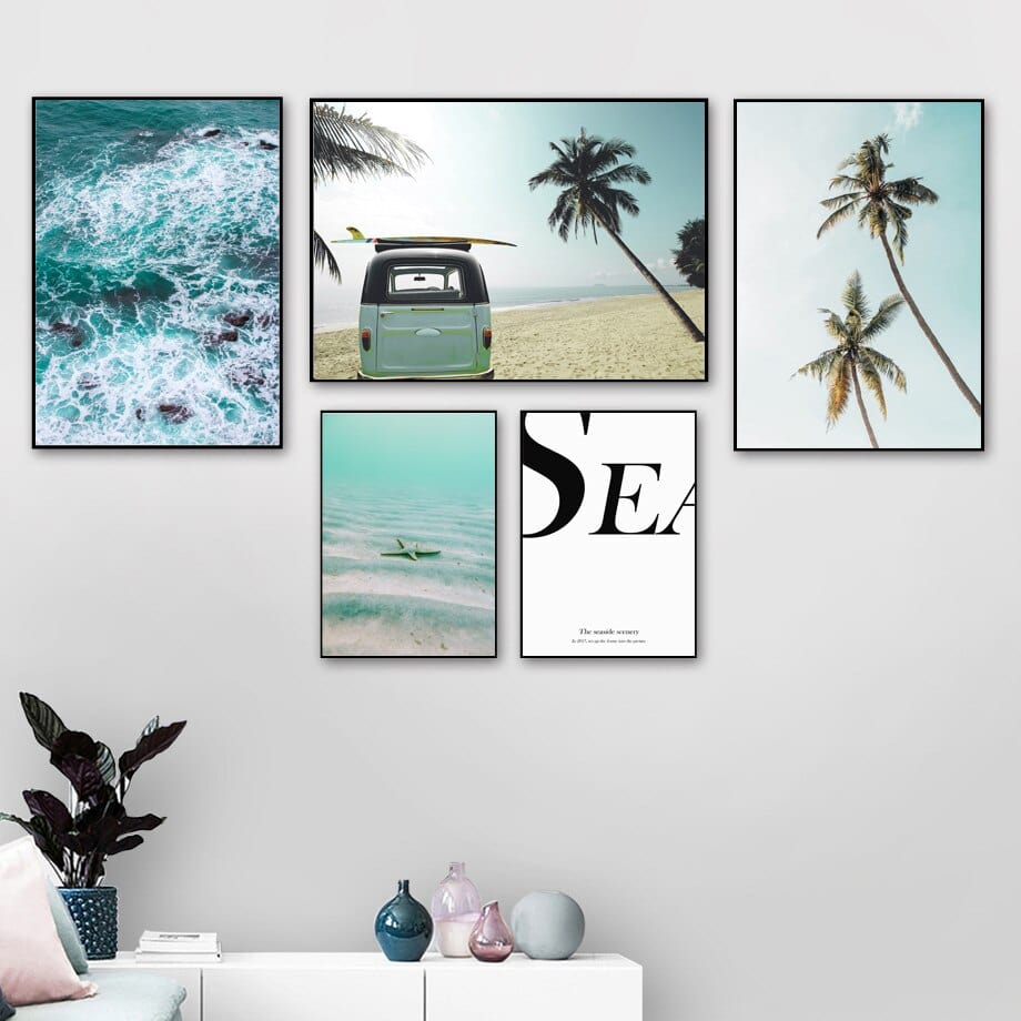 Arthia Designs - Sea Waves Coconut Island Canvas Art - Review