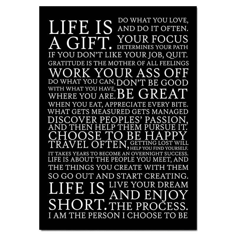 Arthia Designs - Success Life Motivational Quotes Canvas Art - Review