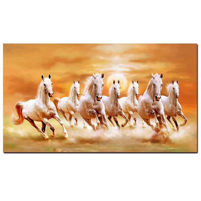 Arthia Designs - Seven Running White Horse Canvas Art - Review