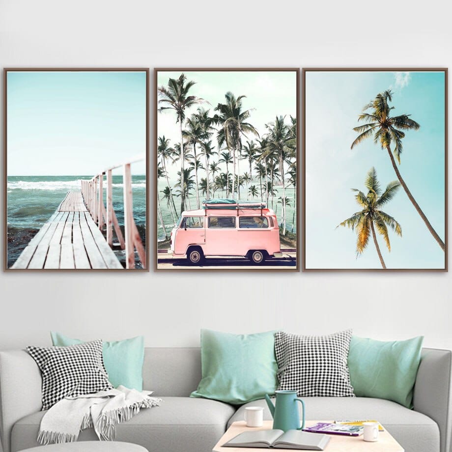 Arthia Designs - Palm Tree Island Summer Vacation Canvas Art - Review