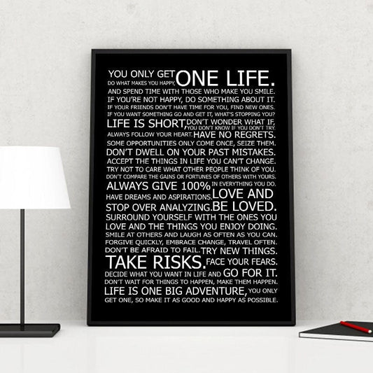 Arthia Designs - Success Life Motivational Quotes Canvas Art - Review