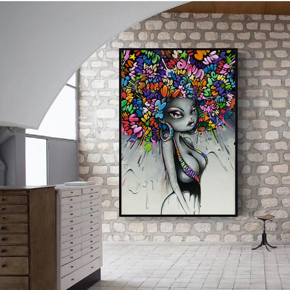 Arthia Designs - Graffiti Flower Woman and Kids Canvas Art - Review