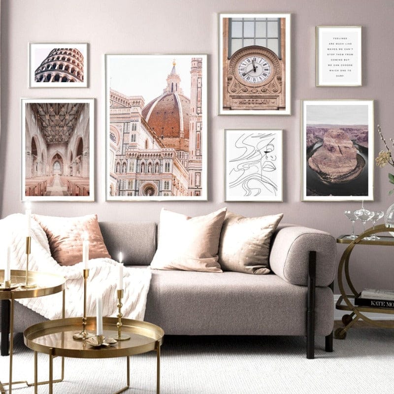 Arthia Designs - Italy Historical Landmarks Gallery Wall Canvas Art - Review