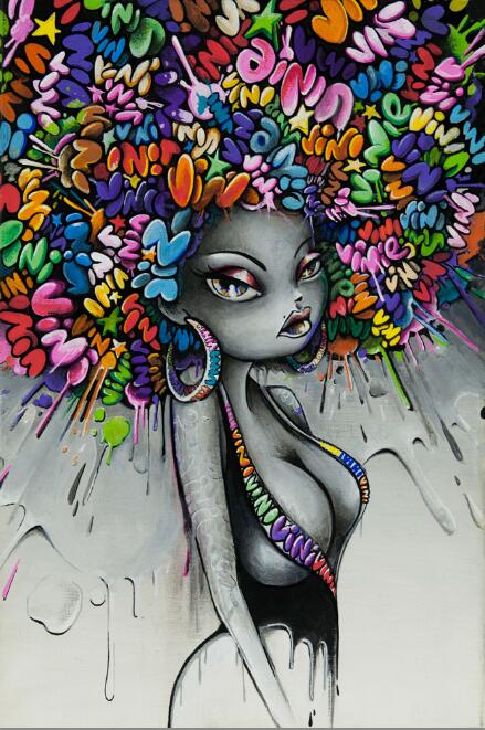 Arthia Designs - Graffiti Flower Woman and Kids Canvas Art - Review