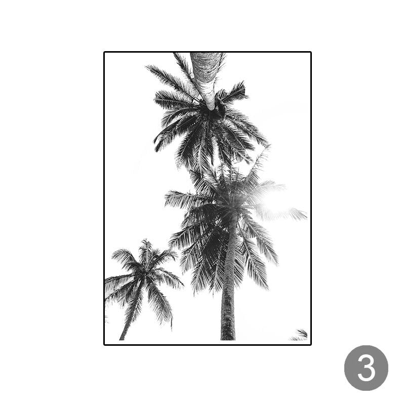 Arthia Designs - Black White Tropical Beach Canvas Art - Review