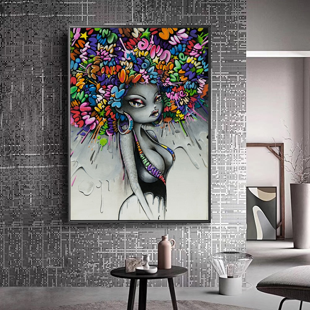 Arthia Designs - Graffiti Flower Woman and Kids Canvas Art - Review