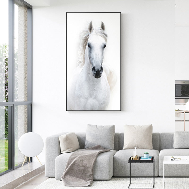 Arthia Designs - Nordic White Horse Canvas Art - Review