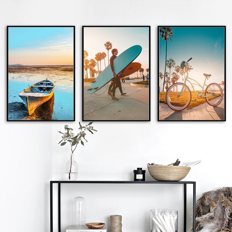 Arthia Designs - Summer Surfing Time Gallery Wall Canvas Art - Review