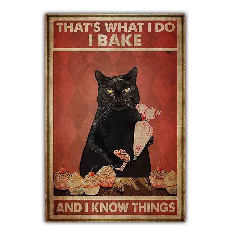 Arthia Designs - Funny Vintage Black Cat Canvas Art - Review