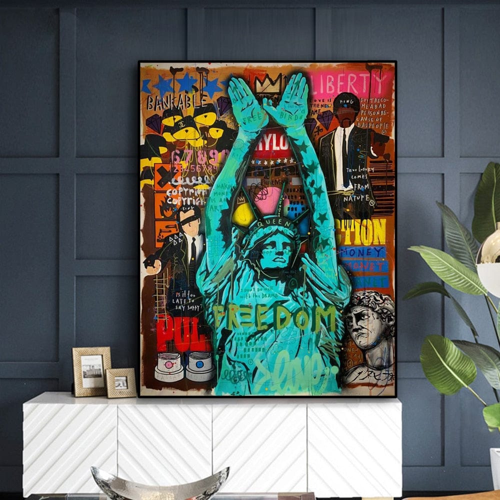 Arthia Designs - Statue of Liberty Graffiti Painting Canvas Art - Review