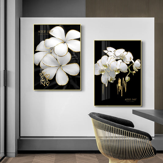 Arthia Designs - Luxury Golden White Roses Canvas Art - Review