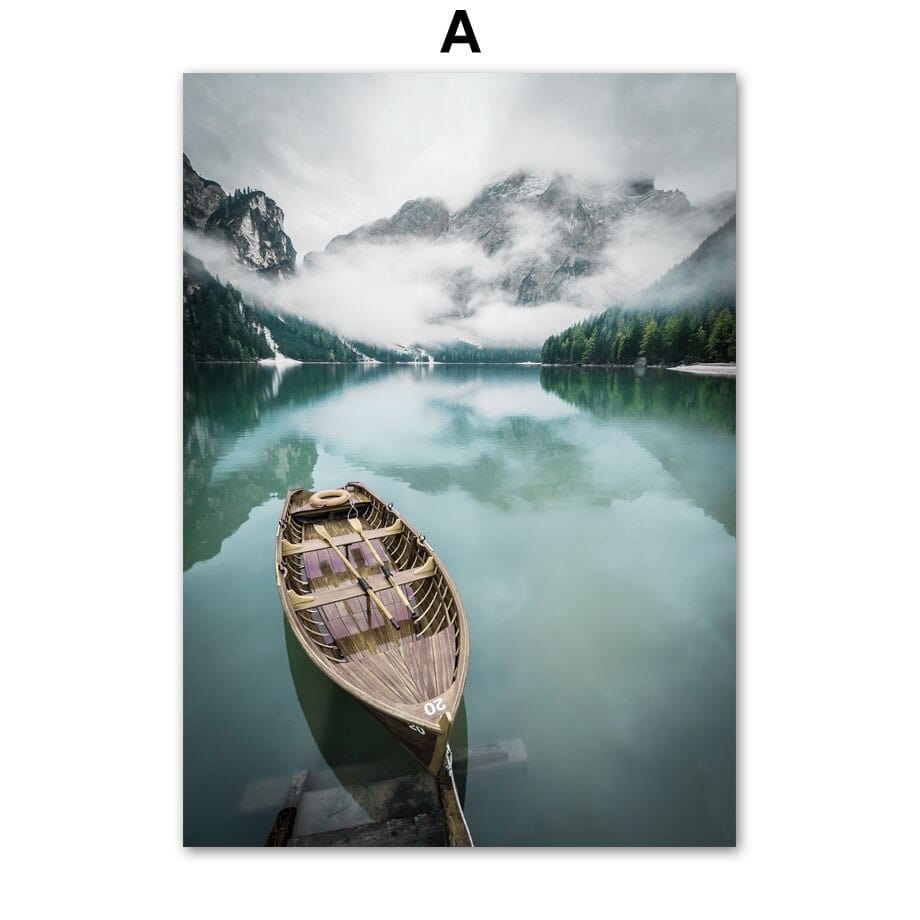 Arthia Designs - Misty Mountain Lake Canvas Art - Review