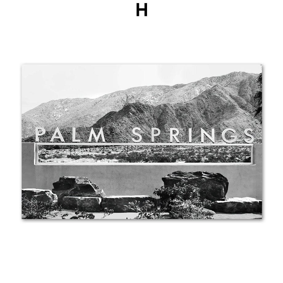 Arthia Designs - Black & White Palm Springs Lifestyle Canvas Art - Review