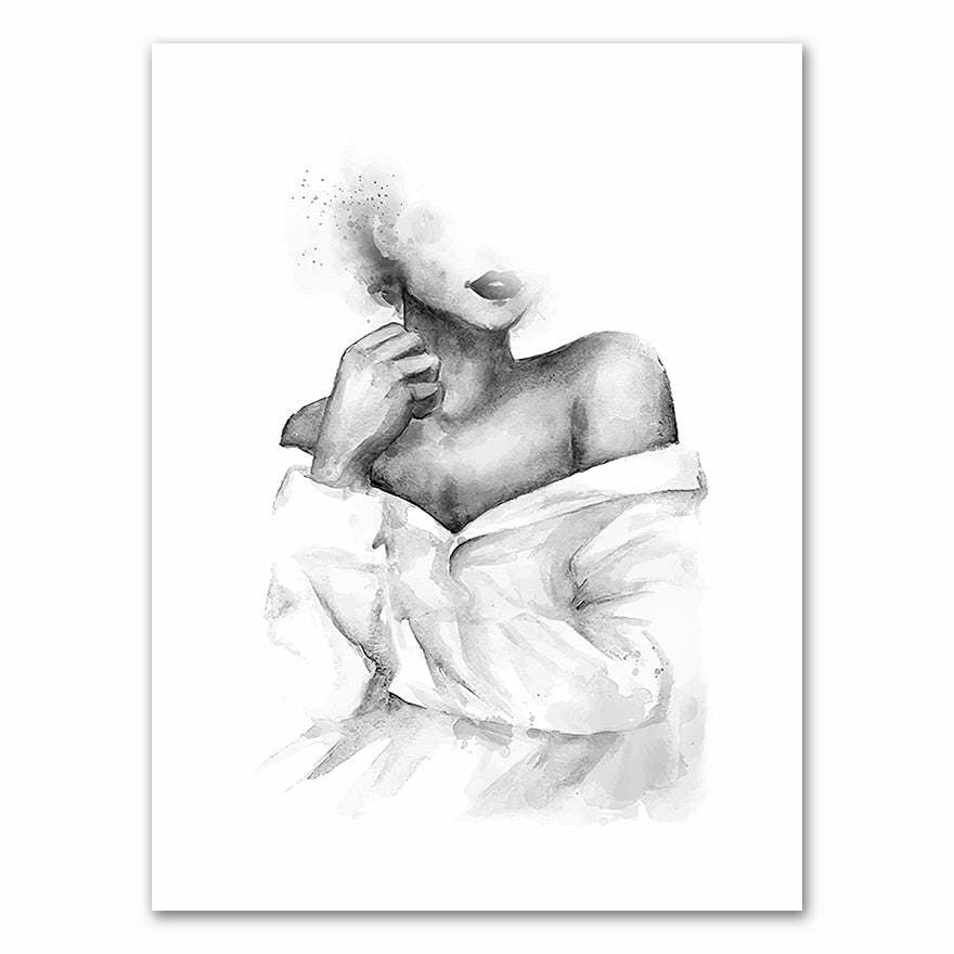 Arthia Designs - Black and White Shoulder Hand Kiss Canvas Art - Review