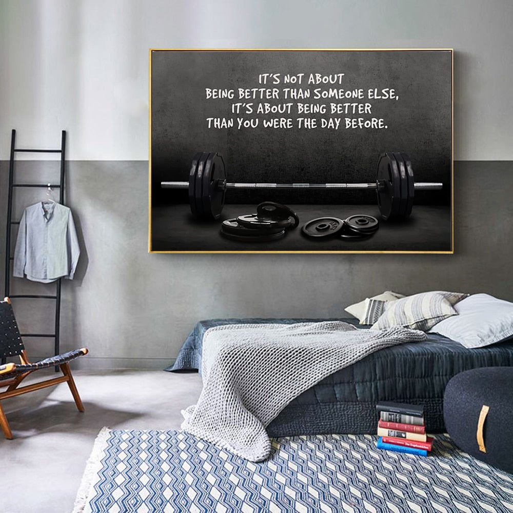 Arthia Designs - Weightlifting Gym Motivation Canvas Art - Review