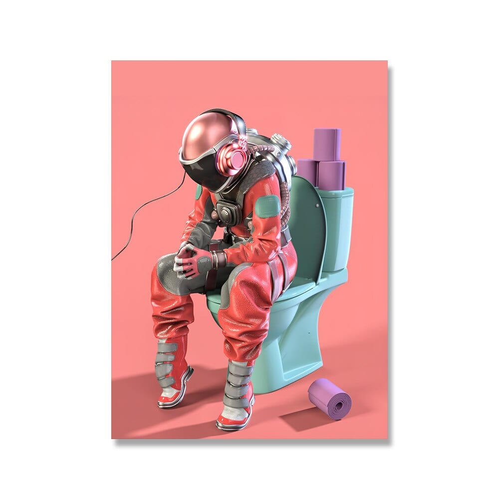 Arthia Designs - Funny Sitting Astronaut Canvas Art - Review