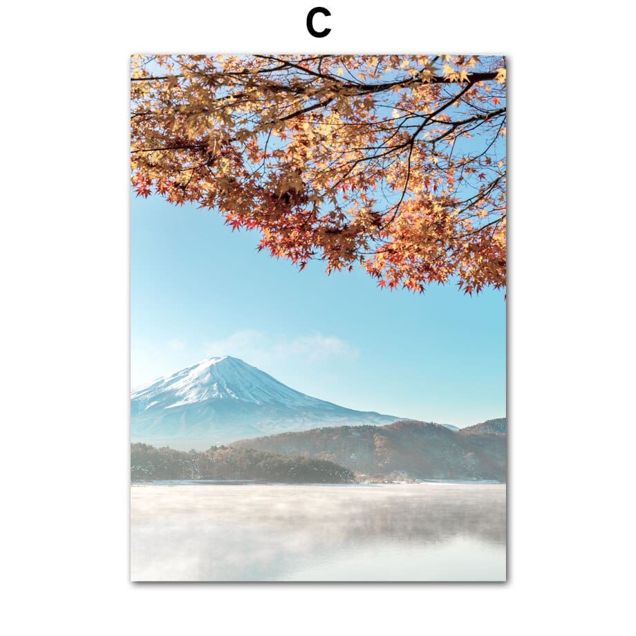 Arthia Designs - Mount Fuji Sakura Temple Canvas Art - Review