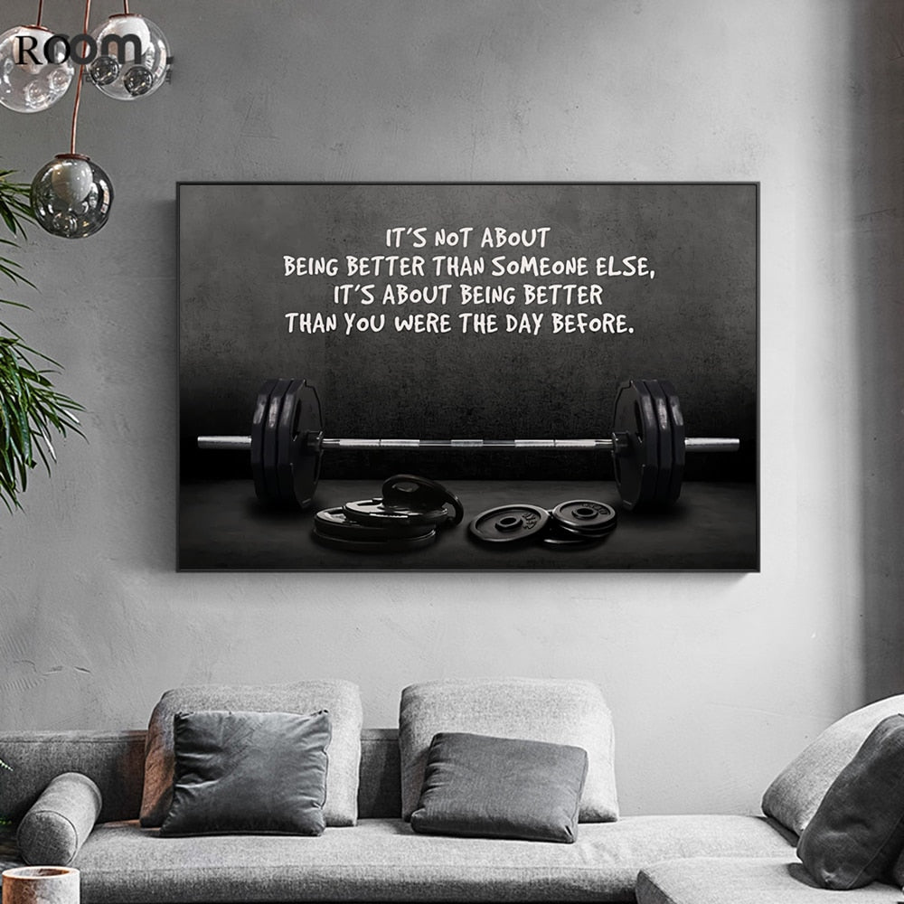 Arthia Designs - Weightlifting Gym Motivation Canvas Art - Review