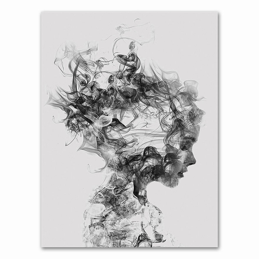 Arthia Designs - Black and White Woman and Feather Canvas Art - Review