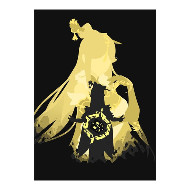 Arthia Designs - Genshin Impact Character Silhouette Canvas Art - Review