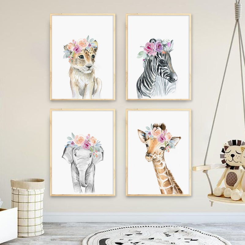 Arthia Designs - Flower Baby Animal Canvas Art - Review