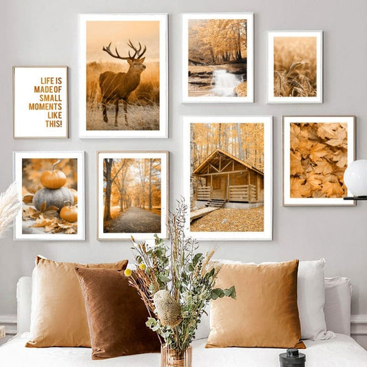 Arthia Designs - Nature Autumn Deer Forest Season Canvas Art - Review