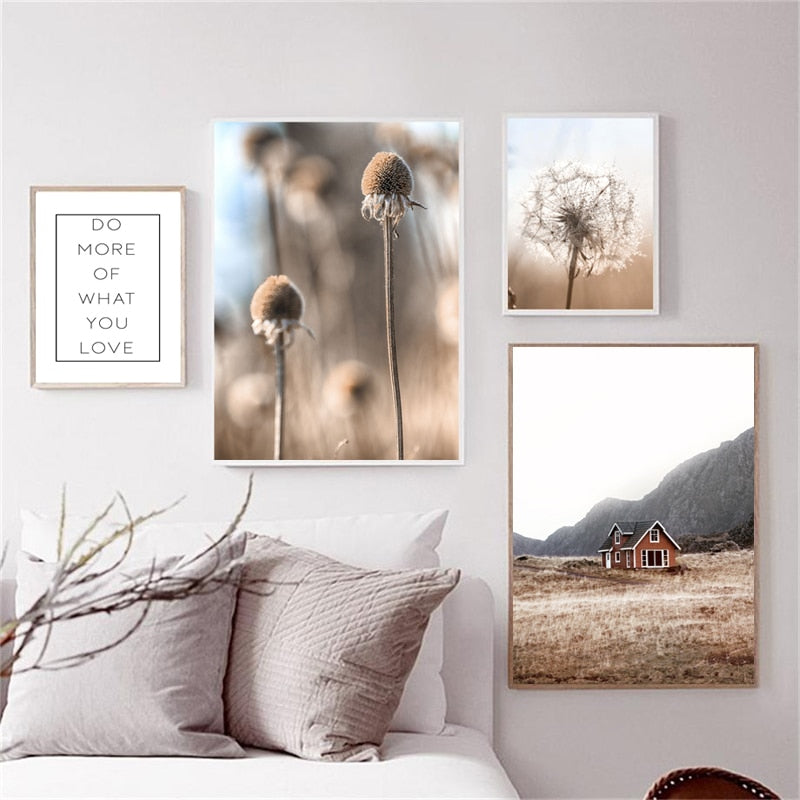 Arthia Designs - Khaki Dandelion Nature Scenery Canvas Art - Review