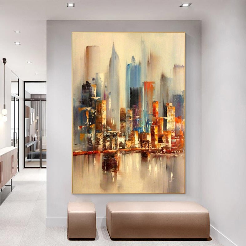 Arthia Designs - Abstract Rainy City View Canvas Art - Review