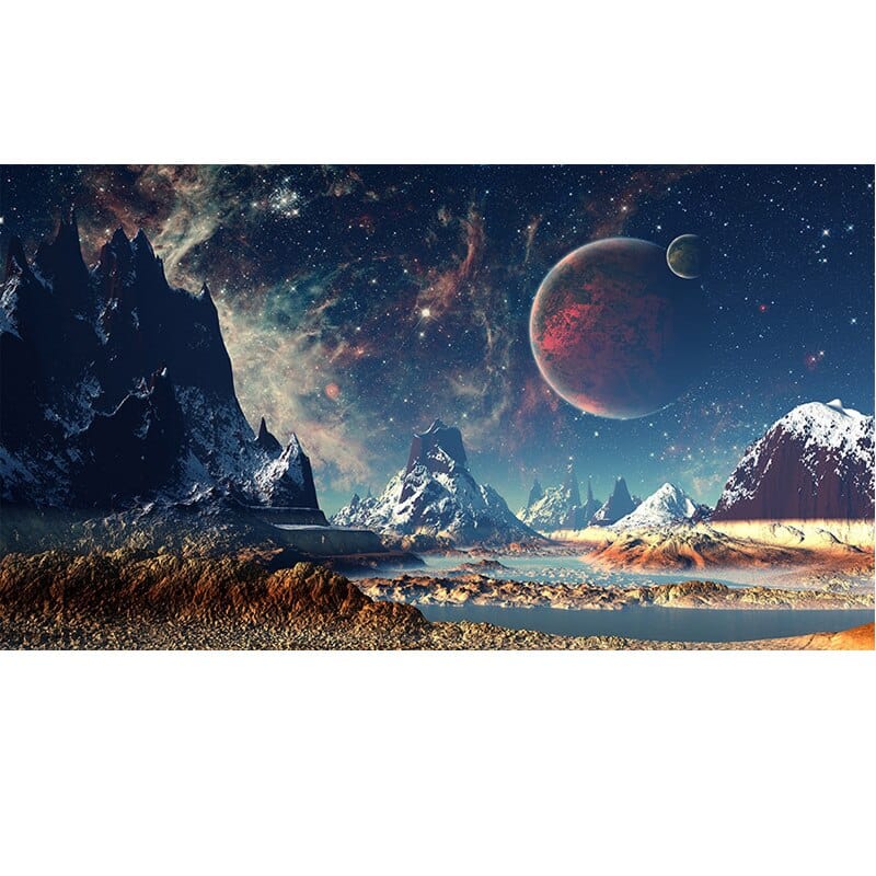 Arthia Designs - Mountain Sky Night Landscape Canvas Art - Review