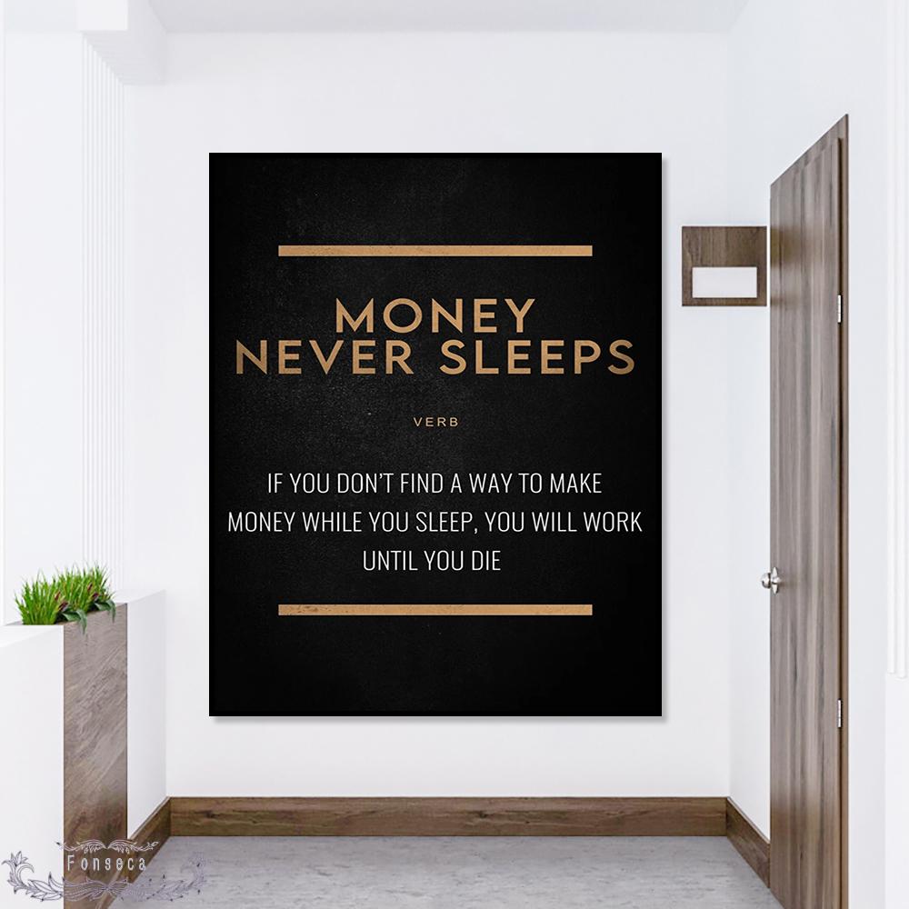 Arthia Designs - Money Never Sleeps Motivational Canvas Art - Review