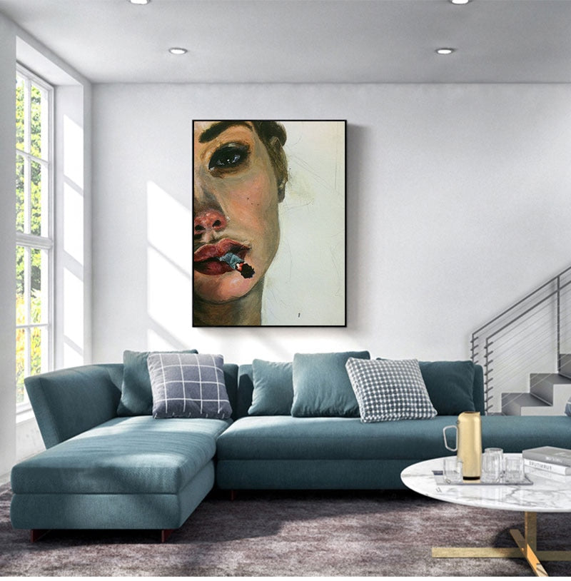 Arthia Designs - Beautiful Smoking Women Canvas Art - Review