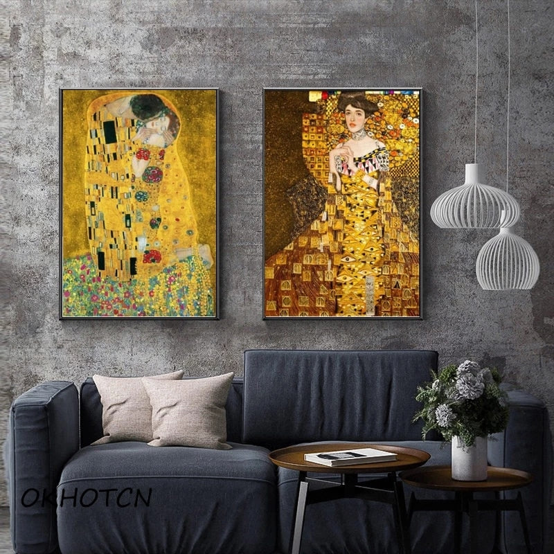 Arthia Designs - The Kiss Abstract Gustav Klimt Canvas Art - Review