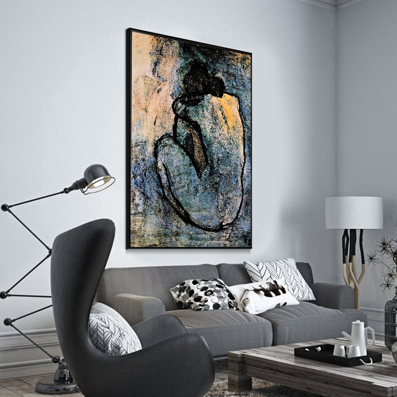 Arthia Designs - Abstract Blue Nude By Picasso Canvas Art - Review