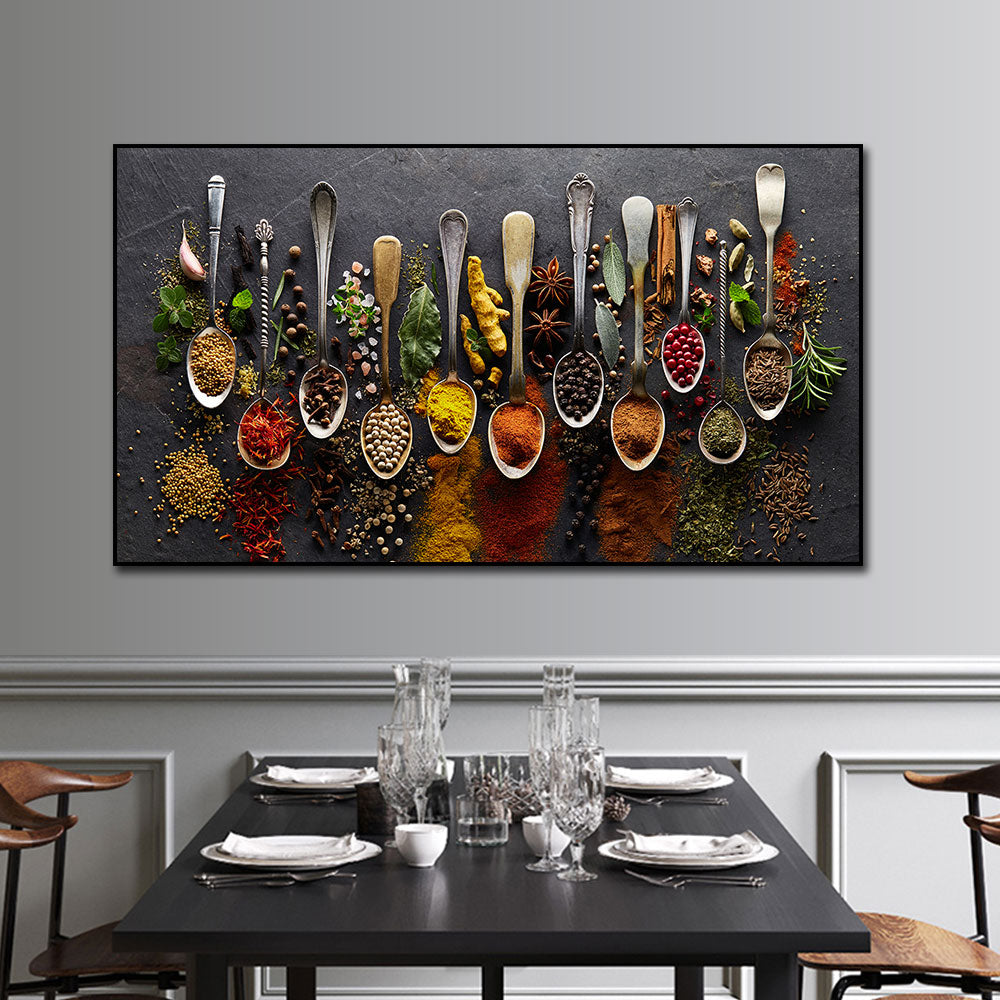 Arthia Designs - Grains Spices Kitchen Spoon Canvas Art - Review