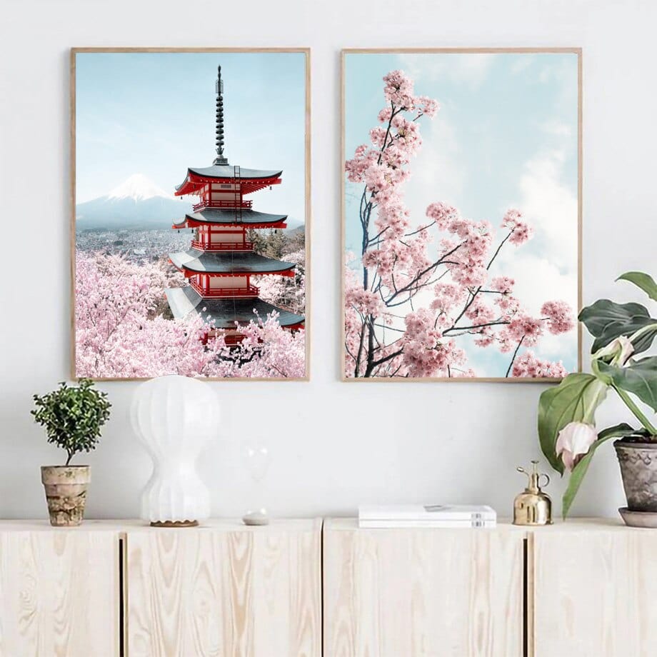 Arthia Designs - Osaka Sakura Temple Canvas Art - Review