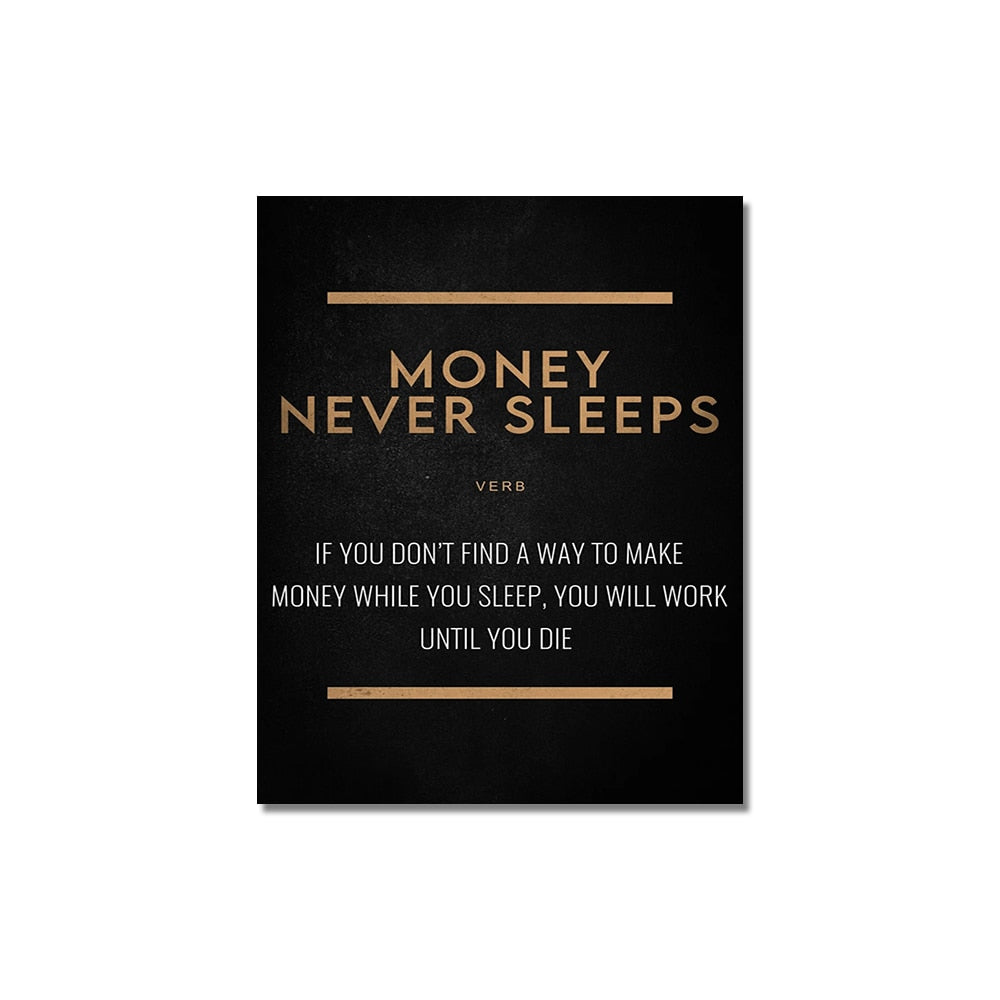 Arthia Designs - Money Never Sleeps Motivational Canvas Art - Review