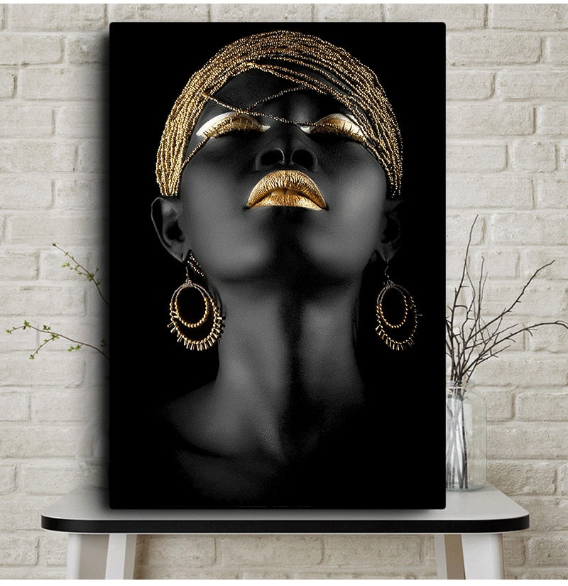 Arthia Designs - Gold Hair Black African Woman Canvas Art - Review