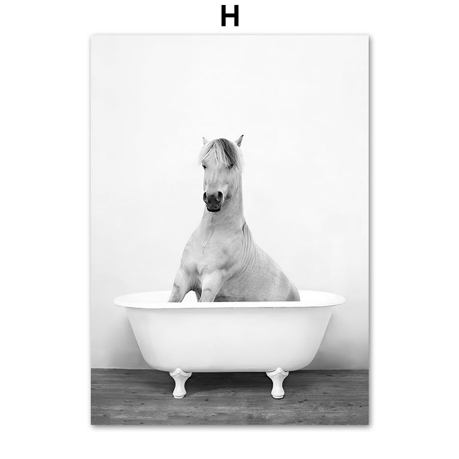 Arthia Designs - Cute Animals Bathing Canvas Art - Review