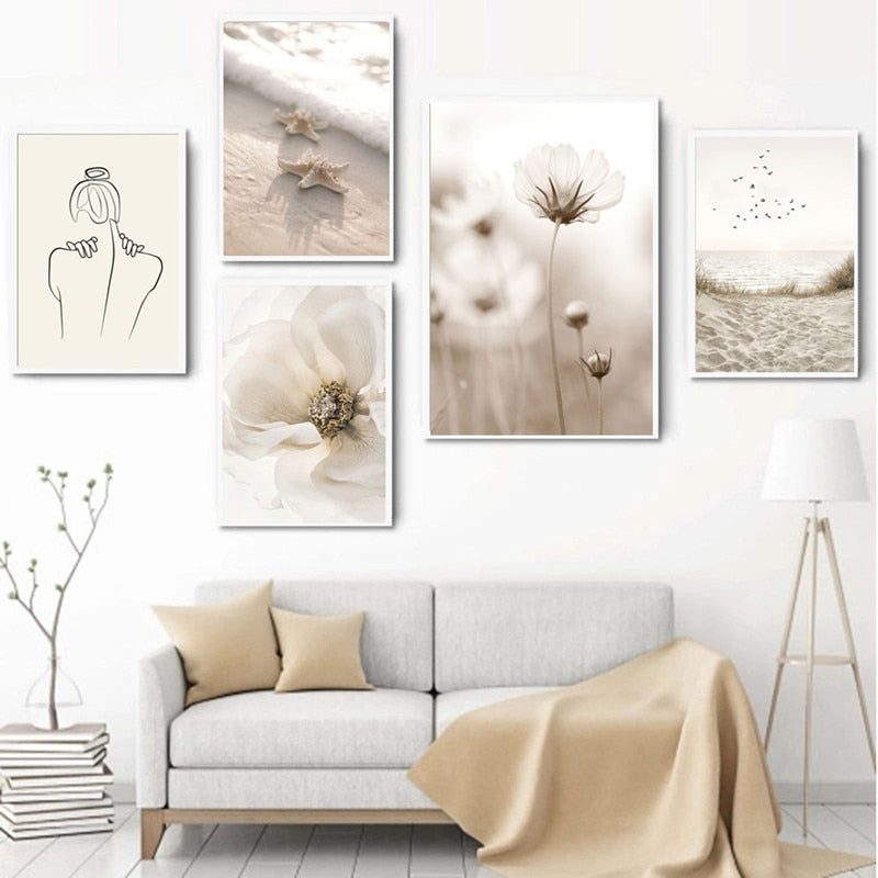 Arthia Designs - White Shell Beach Flower Canvas Art - Review