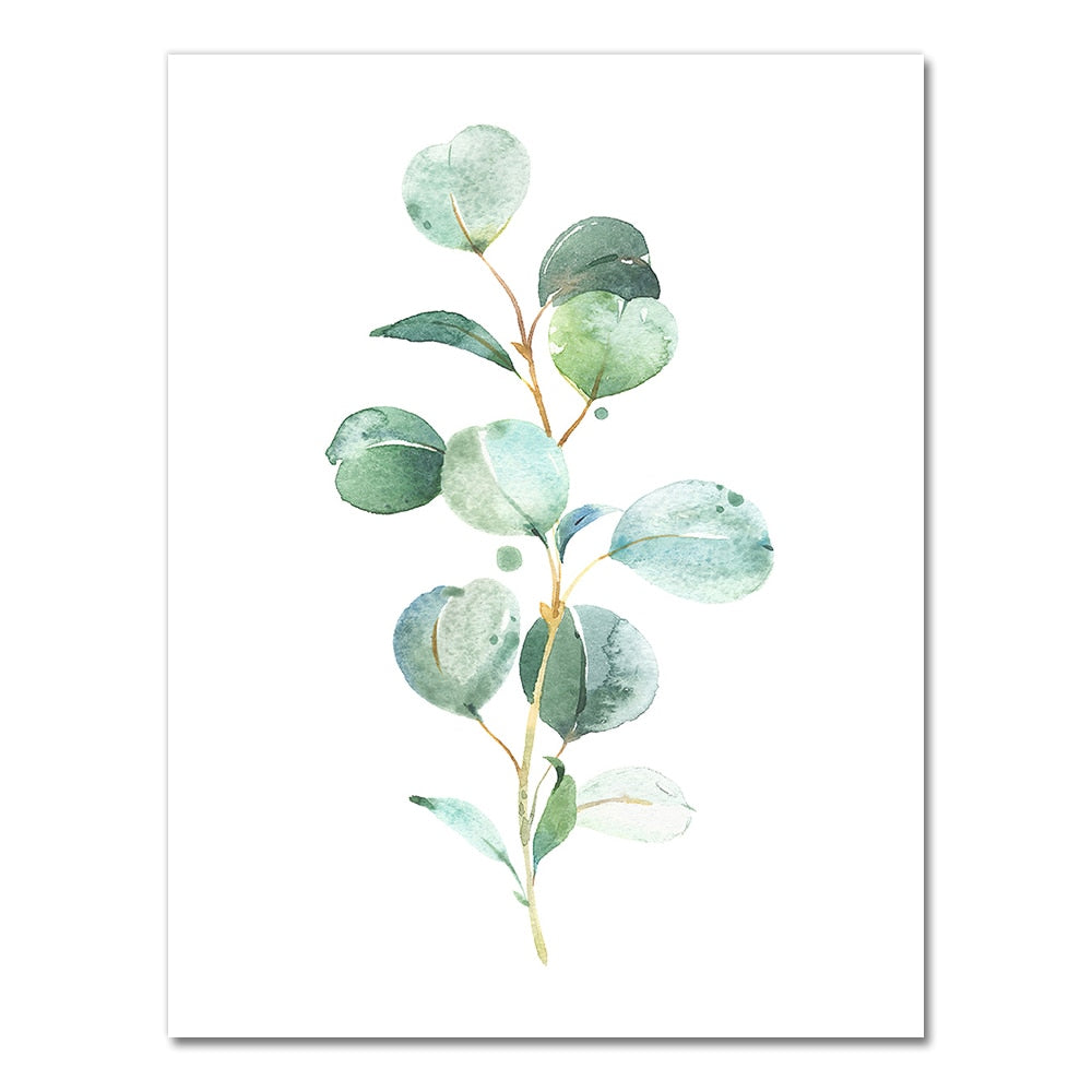 Arthia Designs - Green Floral Leaf Watercolor Canvas Art - Review