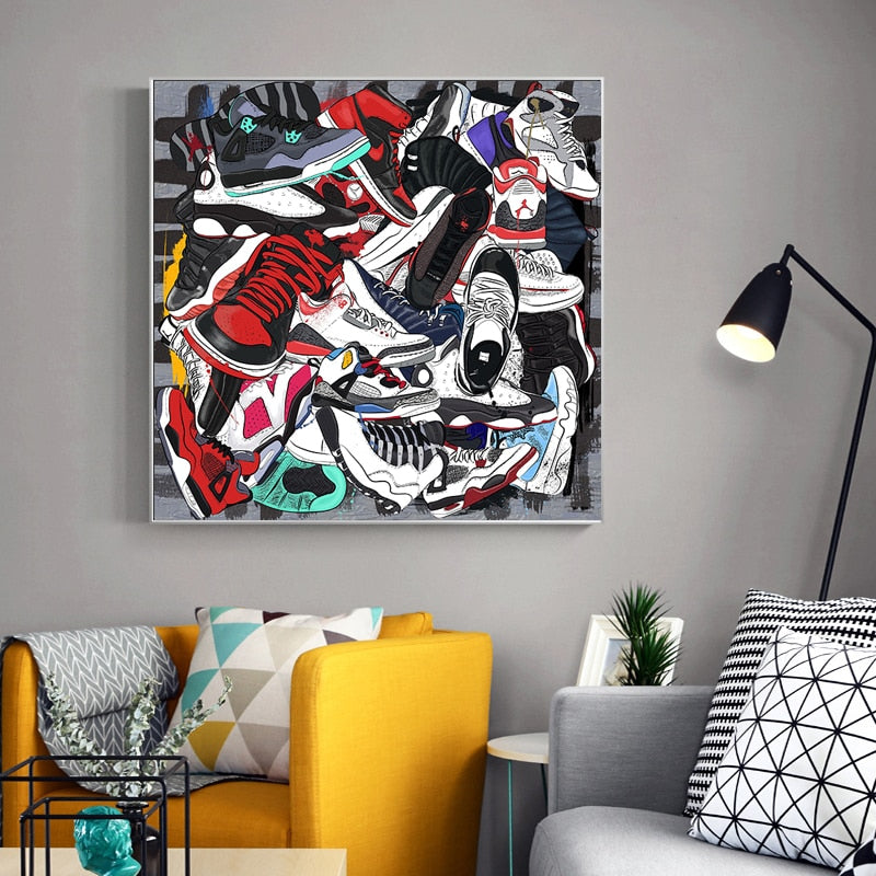 Arthia Designs - Abstract Graffiti Sports Shoes Canvas Art - Review