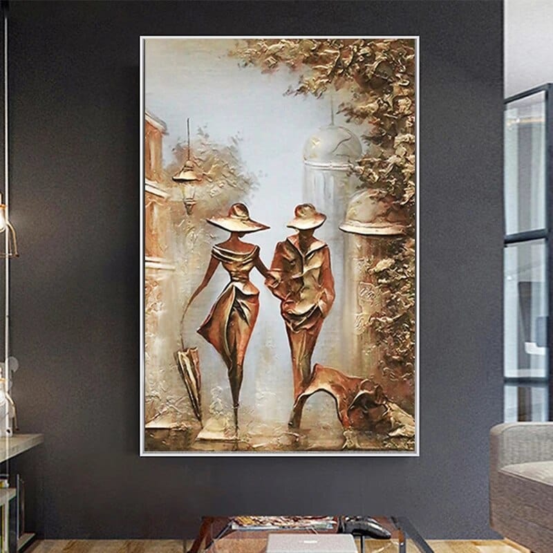 Arthia Designs - Romantic Couple in Love City Canvas Art - Review